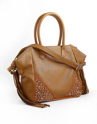 Steve Madden Studded Satchel Bag - Lyst