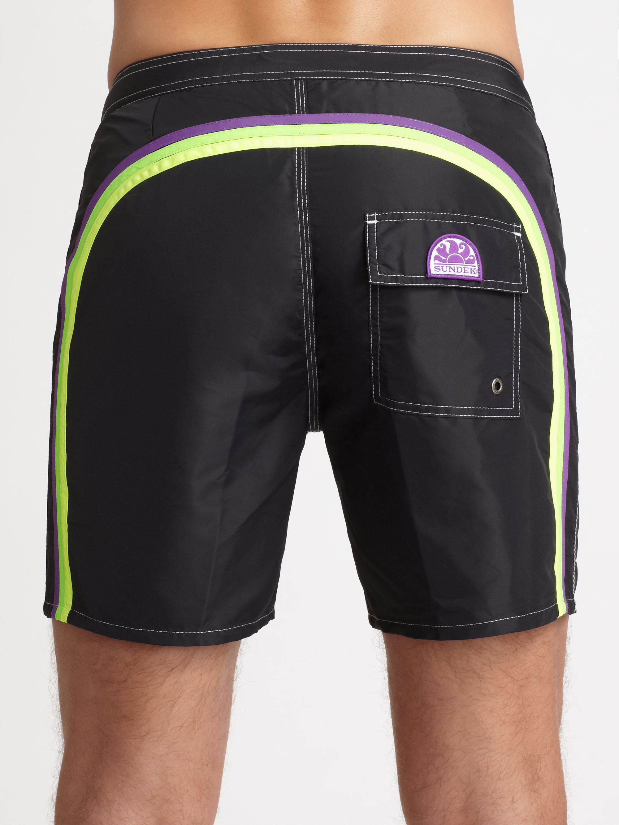 Sundek Rainbow Board Shorts in Black for Men (blackgreen) Lyst