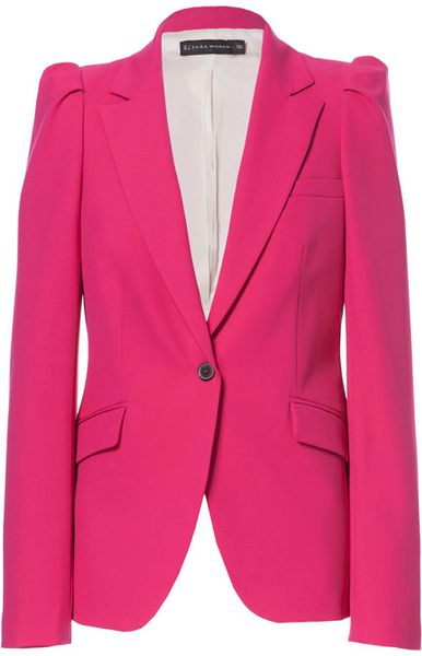 zara blazer rosa