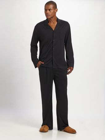 American Essentials Silkcotton Striped Pajama Set - Lyst