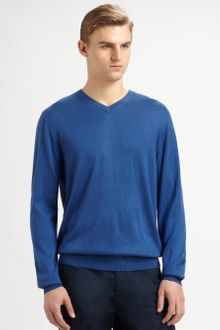 Faconnable Vneck Sweater - Lyst