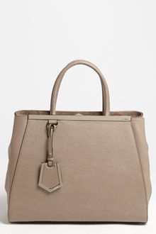 Fendi 2jours Elite Leather Shopper - Lyst