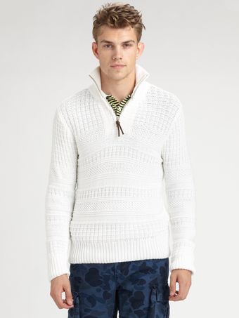 Gant By Michael Bastian Knitted Halfzip Sweater - Lyst