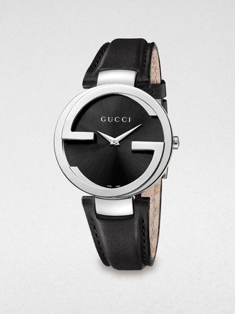 Gucci Stainless Steel Leather Watch - Lyst