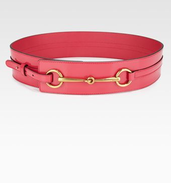 Gucci Patent Leather Horsebit Belt - Lyst