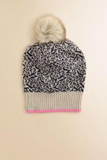 Juicy Couture Girls Snow Leopard Knit Hat - Lyst