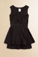 Kiddo Girls Rosette Peplum Dress