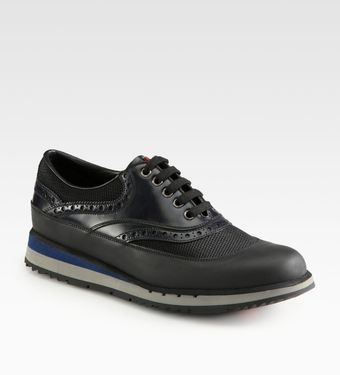 Prada Leather Sneaker - Lyst