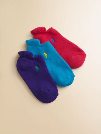Ralph Lauren Toddlers Little Girls Terry Ankle Socks3pack - Lyst
