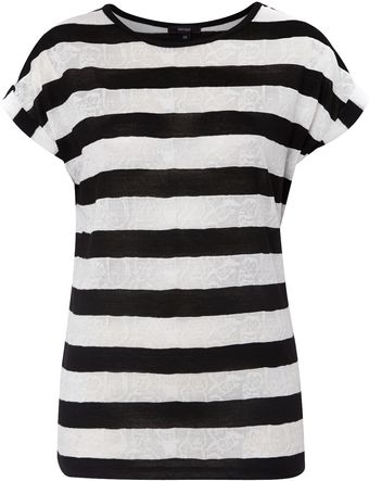 Therapy Pointelle Stripe Tee - Lyst