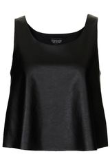 Topshop Leatherlook Swing Vest