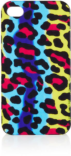 Topshop Bright Leopard Iphone Shell - Lyst