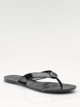 Tory Burch Thora Patent Leather Flip Flops - Lyst