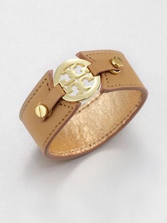 Tory Burch Logo Skinny Double Snap Cuff Bracelet - Lyst