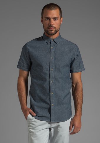 Comune Write Ss Shirt in Navy - Lyst