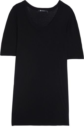 T By Alexander Wang Classic Deep Neck T-Shirt - Lyst