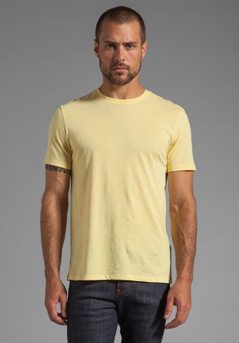Vince Crew Neck in Lemon M - Lyst