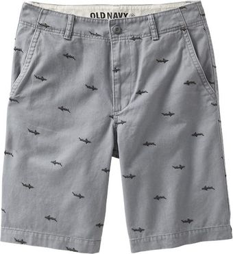 Old Navy Embroidered Graphic Broken In Shorts  - Lyst