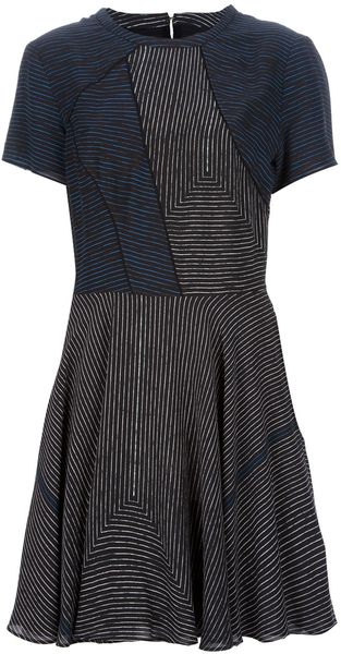 Proenza Schouler Contrast Striped Dress - Lyst