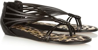 Sam Edelman Eva Snakeeffect and Leather Sandals - Lyst