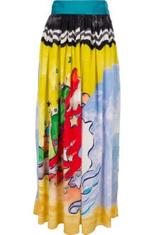 Tsumori Chisato Printed Pleated Maxi Skirt - Lyst