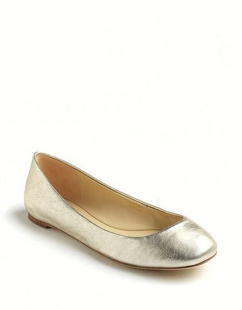 Vera Wang Lara Leather Ballet Flats - Lyst