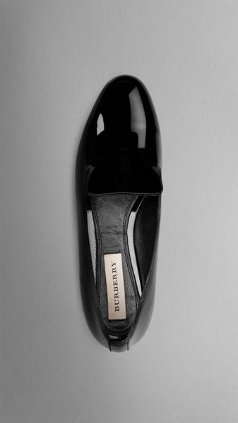 Burberry Patent Leather Loafers - Lyst