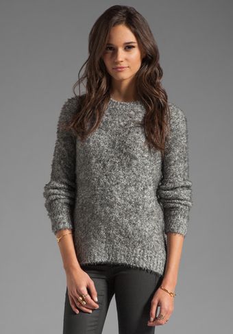 Elizabeth And James Raglan Pullover Sweater in Grey - Lyst