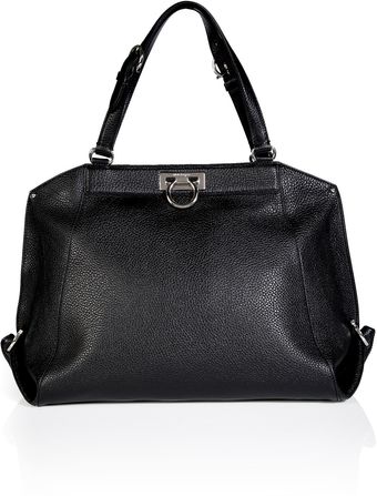 Ferragamo Leather Angy Tote in Black - Lyst