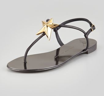 Giuseppe Zanotti Star Flat Thong Sandal - Lyst
