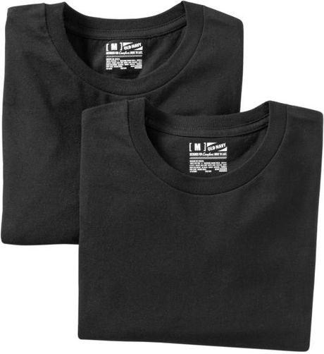 Old Navy Crewneck Undershirt 2packs in Black for Men (black jack ...