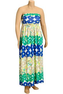 Navy Blue Maxi Dress on Old Navy Printed Keyhole Maxi Dress In Multicolor  White    Lyst