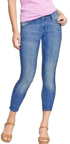 Old Navy The Rockstar Cropped Jeans in Blue (blue stone) | Lyst