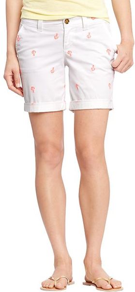 Old Navy Cuffed Twill Bermudas 7 - Lyst