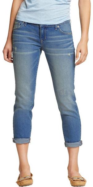 Old Navy Cropped Skinny Boyfriend Jeans in Blue (loved and worn ...