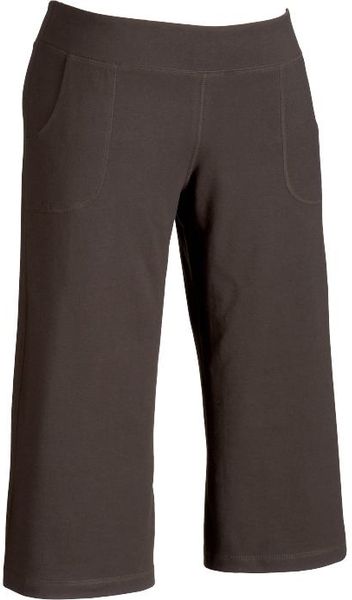 Old Navy Plus Cropped Wideleg Yoga Pants in Brown (mole)