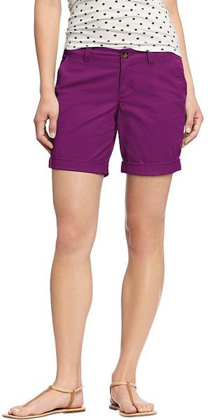 Old Navy Cuffed Twill Bermudas  - Lyst