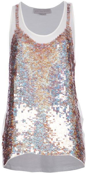 Stella McCartney Sequin Embellished Vest - Lyst