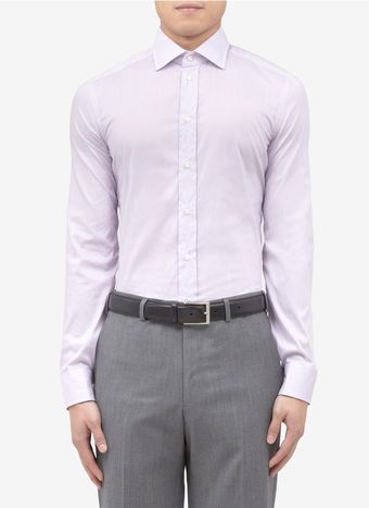 Armani Slim Fit Cotton Blend Shirt - Lyst