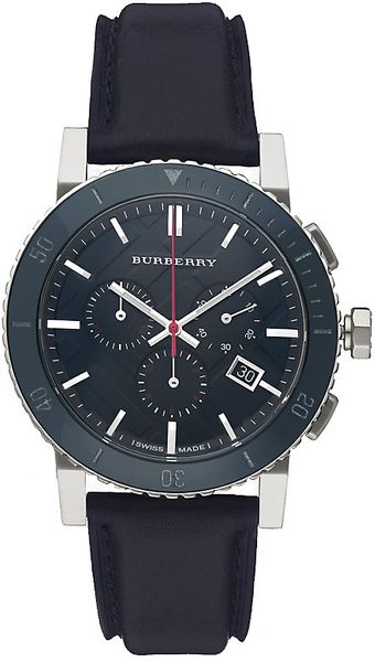 Burberry The City Chronograph Watch - Lyst
