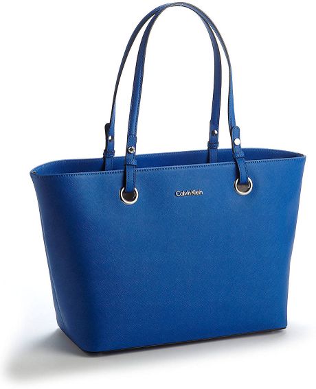 Calvin Klein Leather Tote Bag in Blue (cornflower) Calvin Klein Leather Tote Bag in Blue (cornflower)