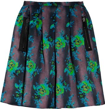 Christopher Kane Floral print Silk organza Skirt - Lyst