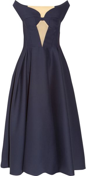 Jil Sander Meridiana Wooltwill and Mesh Dress - Lyst
