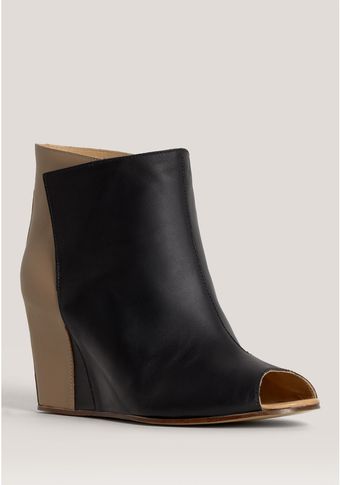 Maison Martin Margiela Peeptoe Wedge Boots - Lyst