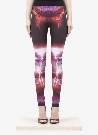 McQ by Alexander McQueen Lightingprint Stretch Leggings - Lyst