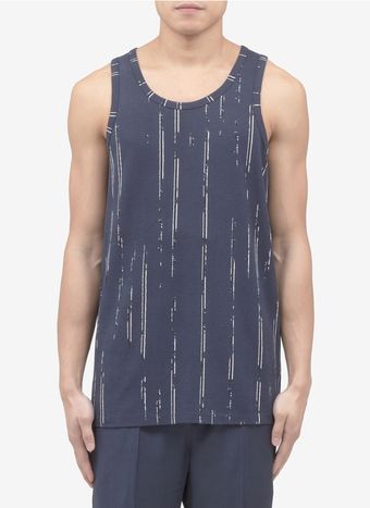 Neil Barrett Striped Cotton Pique Tank Top - Lyst