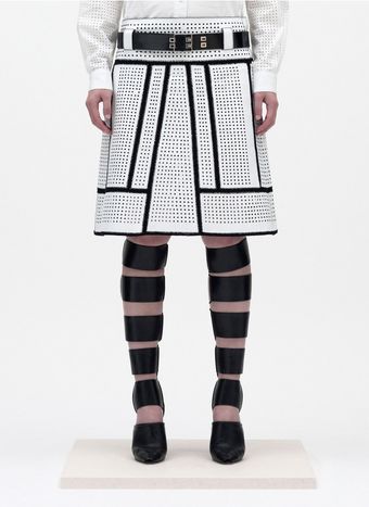 Proenza Schouler Perforated Leather Skirt - Lyst