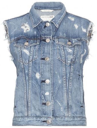 Rag & Bone Burney Denim Vest - Lyst