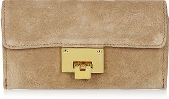 Topshop Suede Fliplock Purse - Lyst