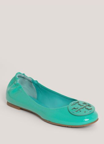 Tory Burch Reva Patentleather Ballerina Flats - Lyst
